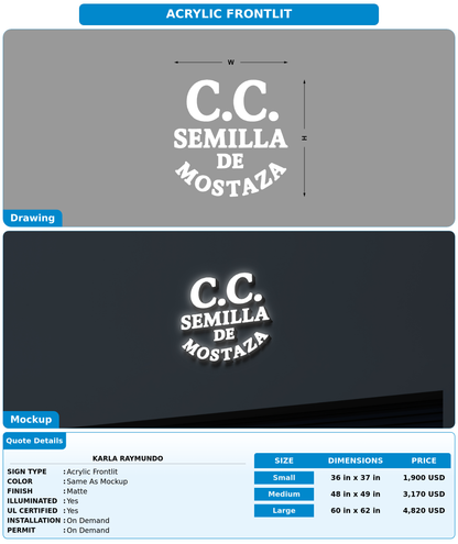 CUSTOM MOCKUP SIGN FOR Karla Raymundo