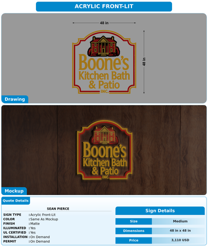 CUSTOM MOCKUP SIGN FOR Sean pierce