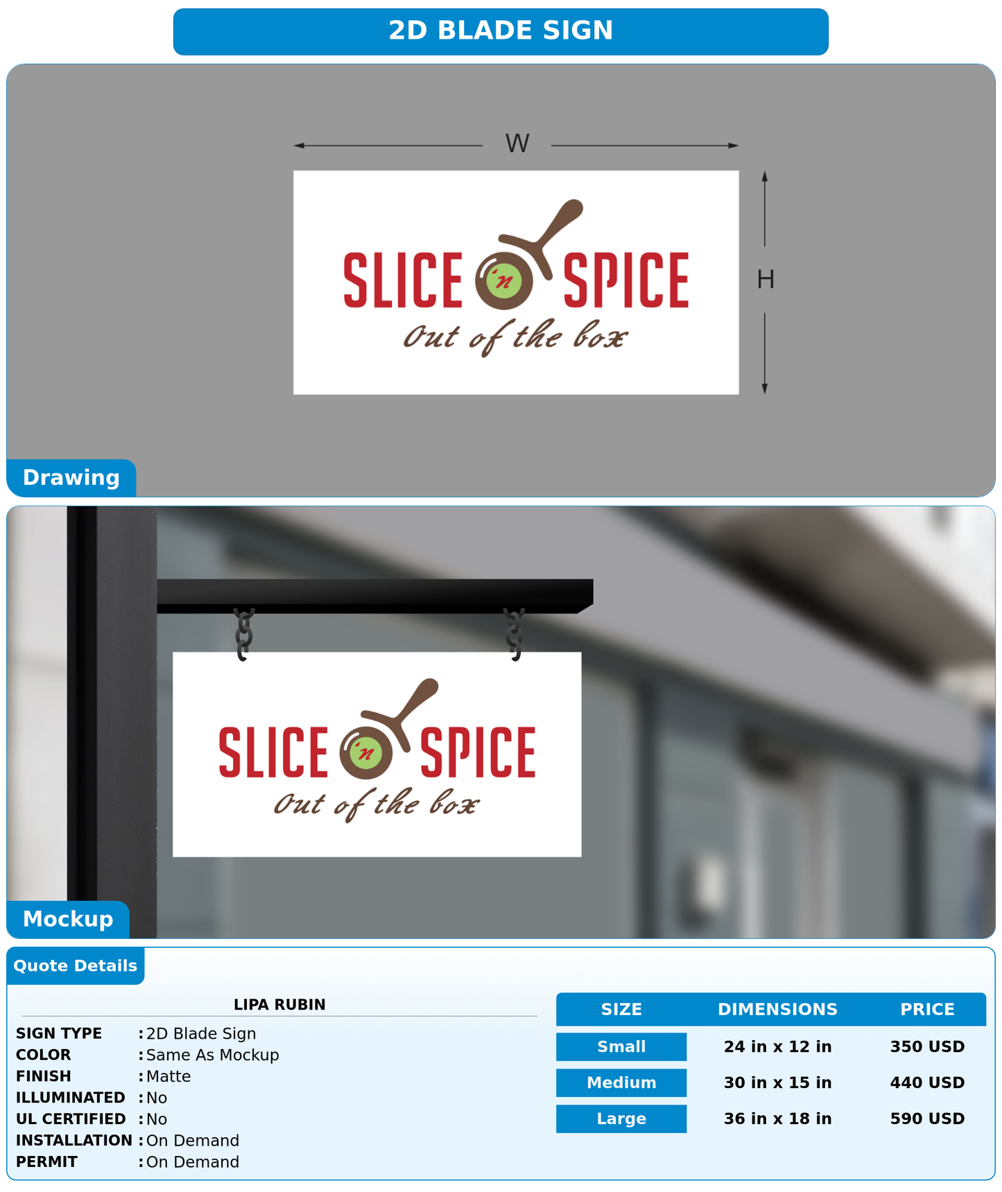 CUSTOM MOCKUP SIGN FOR Lipa rubin