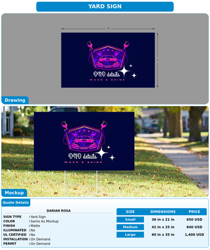 CUSTOM MOCKUP SIGN FOR Darian Rosa