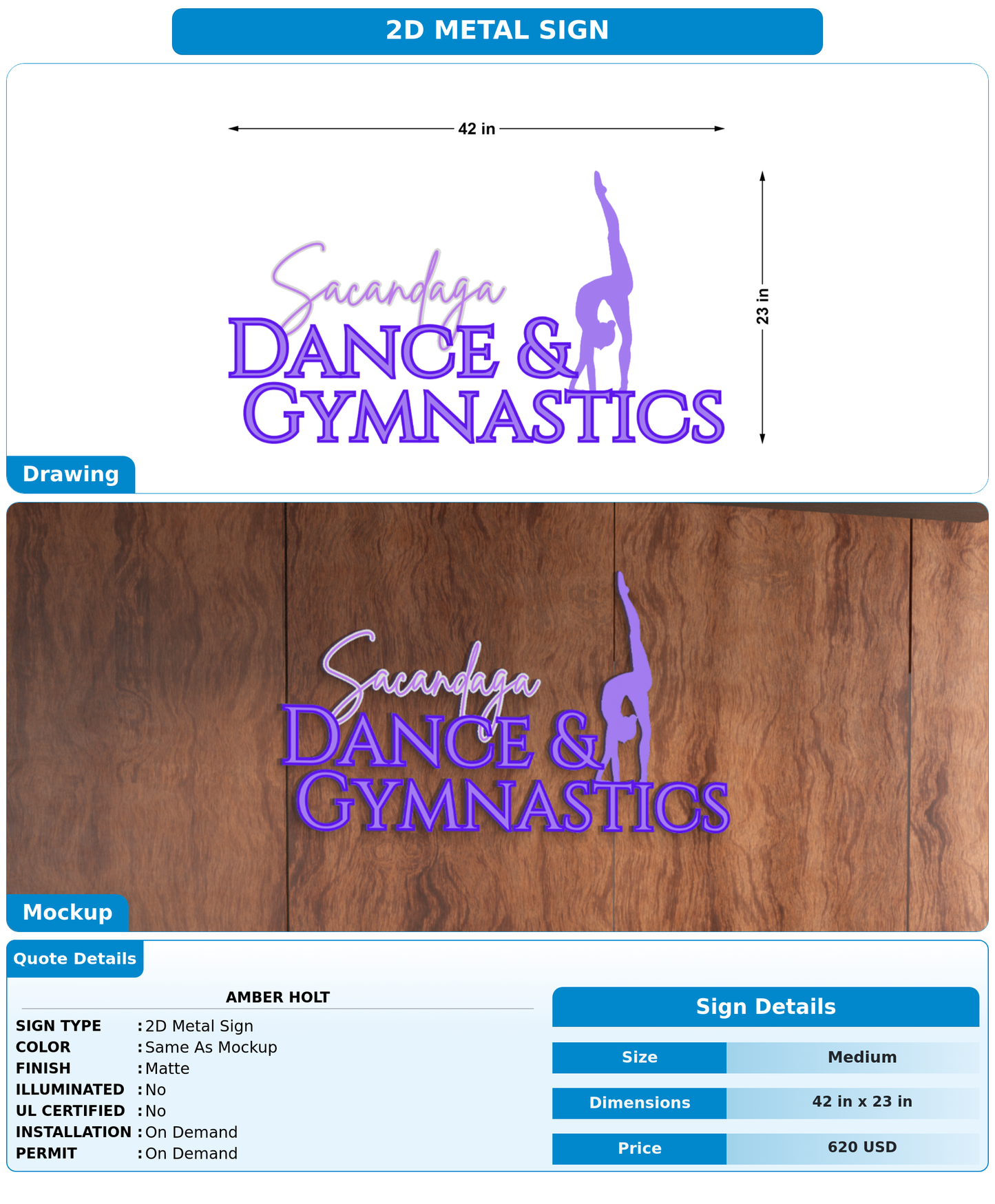 CUSTOM MOCKUP SIGN FOR Amber Holt
