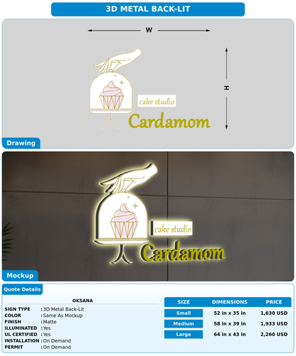 CUSTOM MOCKUP SIGN FOR Oksana