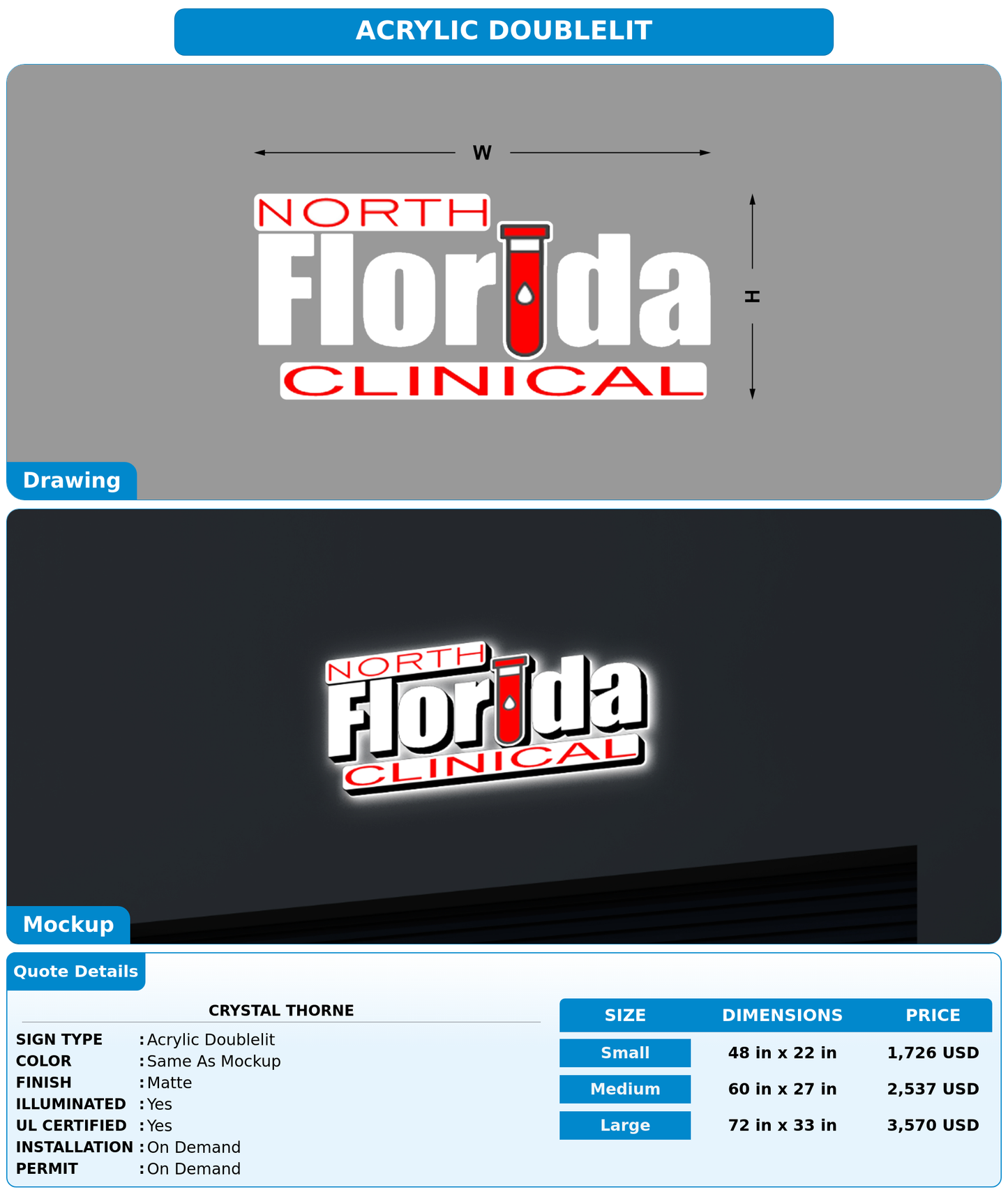 CUSTOM MOCKUP SIGN FOR Crystal Thorne