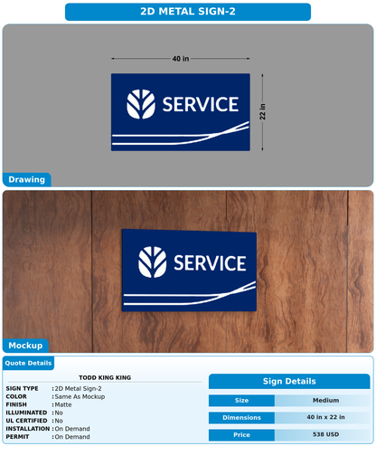 CUSTOM MOCKUP SIGN FOR Todd King King