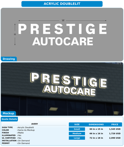 CUSTOM MOCKUP SIGN FOR Avery