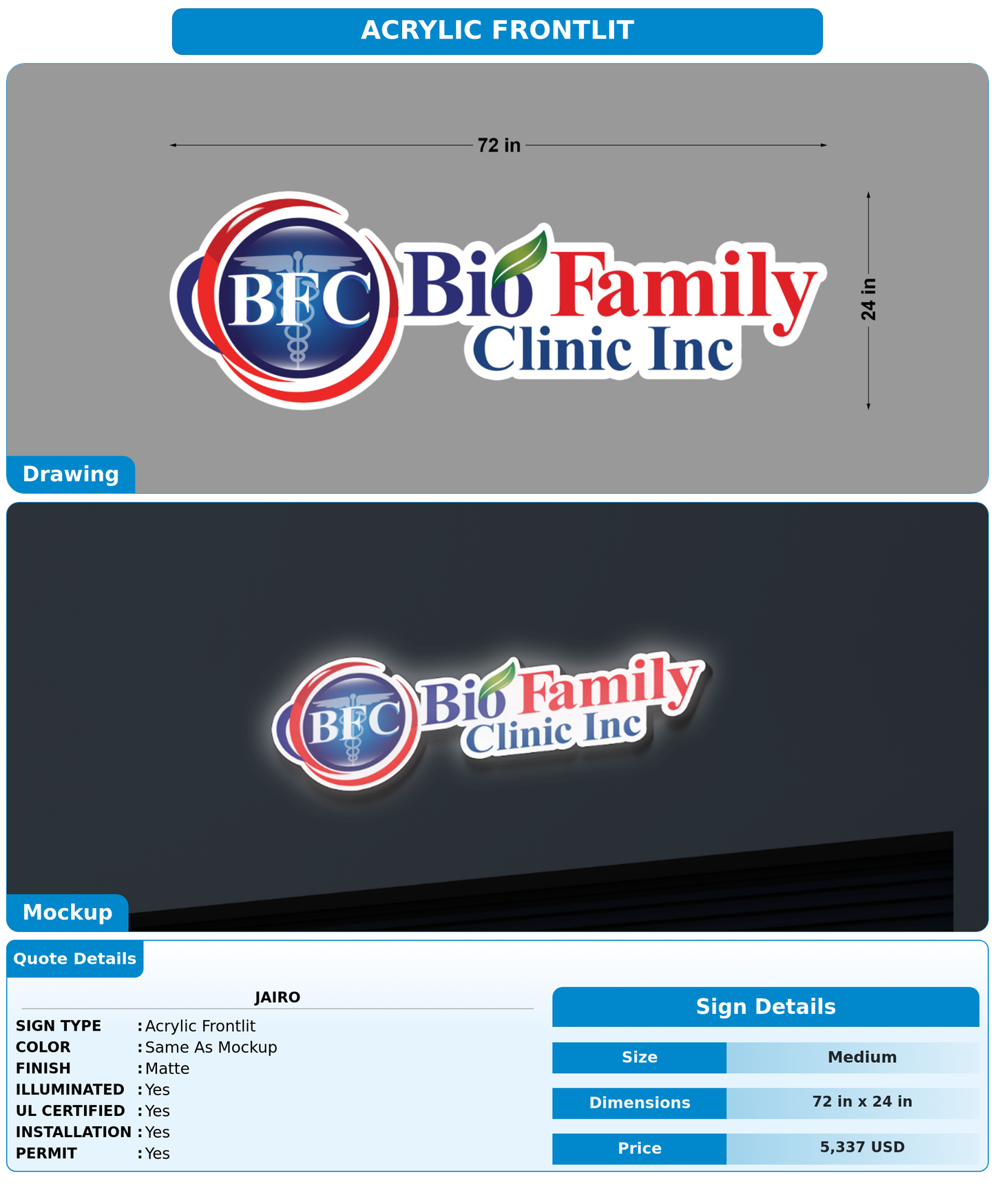 CUSTOM MOCKUP SIGN FOR Jairo