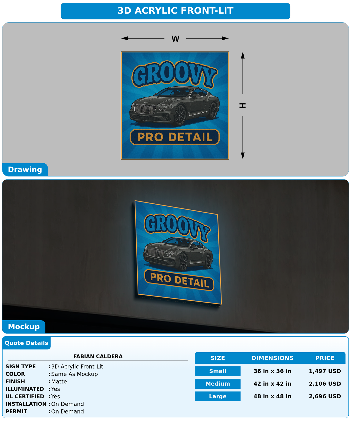 CUSTOM MOCKUP SIGN FOR Fabian Caldera