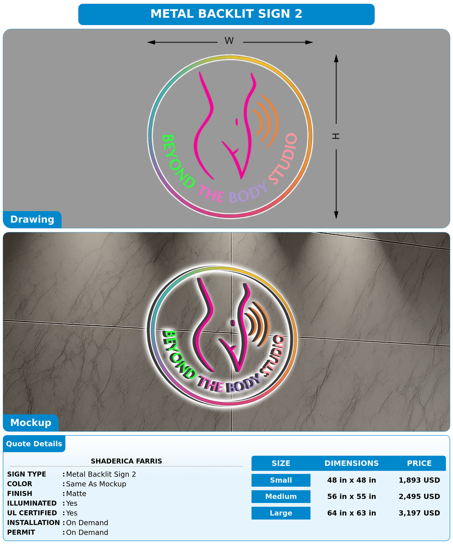 CUSTOM MOCKUP SIGN FOR Shaderica Farris