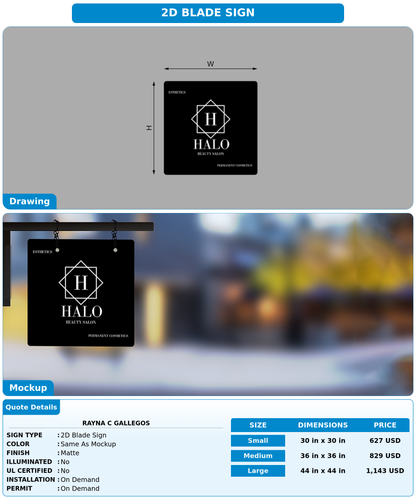 CUSTOM MOCKUP SIGN FOR Rayna C Gallegos