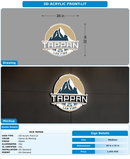CUSTOM MOCKUP SIGN FOR Rick Tappan