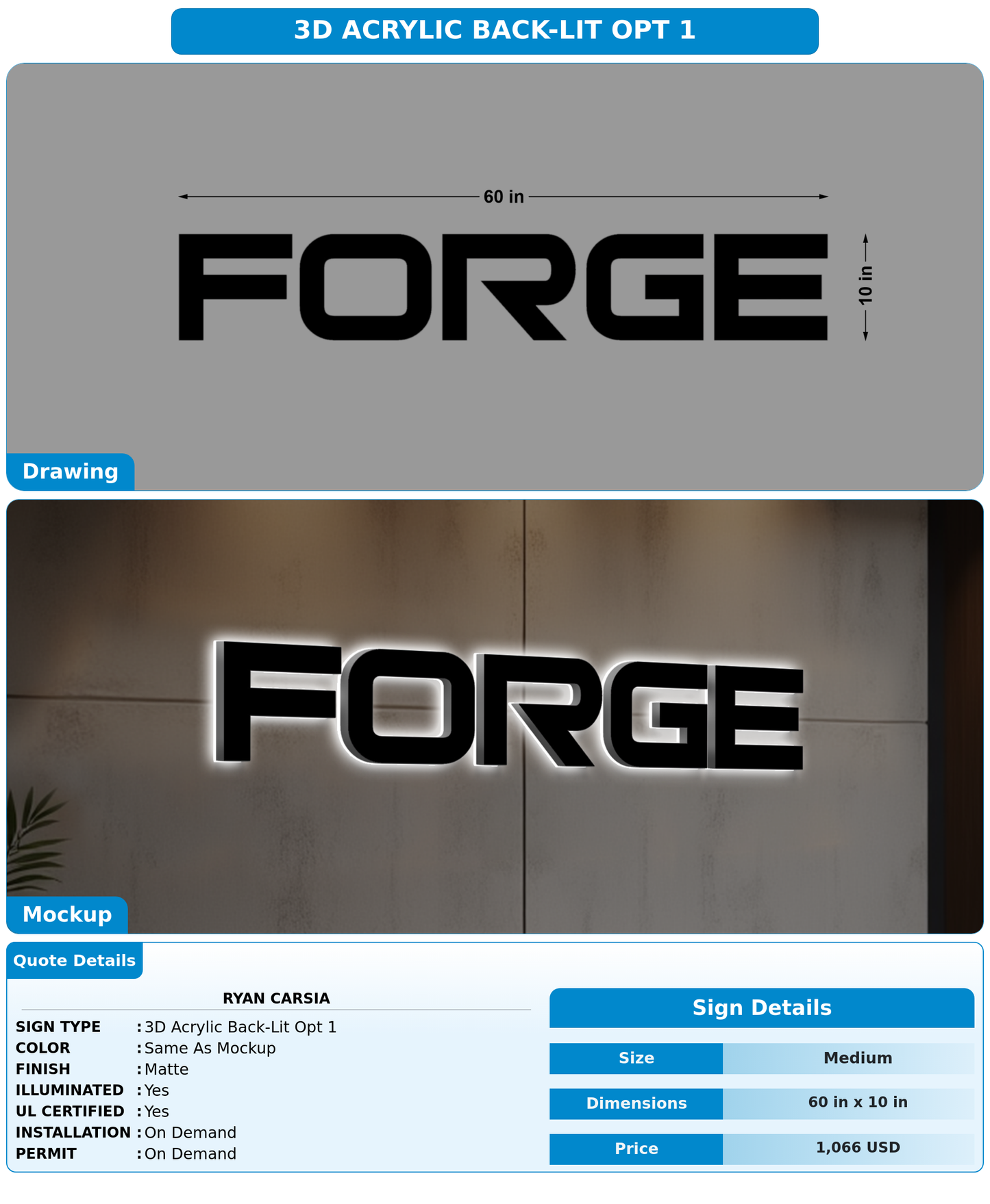 CUSTOM MOCKUP SIGN FOR Ryan Carsia