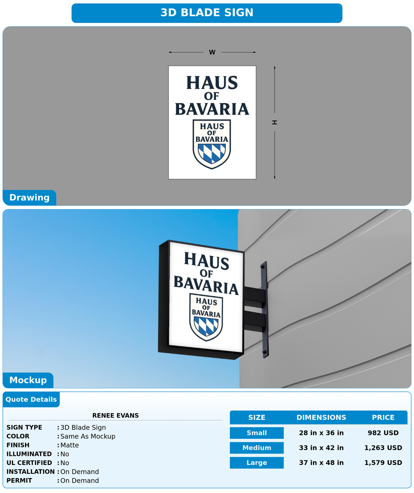 CUSTOM MOCKUP SIGN FOR Renee Evans