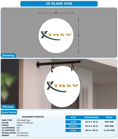 CUSTOM MOCKUP SIGN FOR Alexander francois