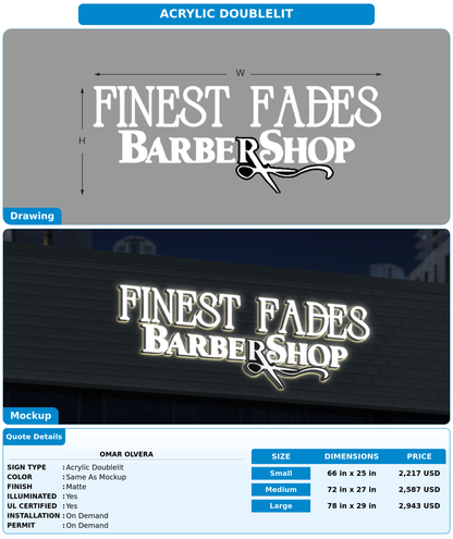 CUSTOM MOCKUP SIGN FOR Omar Olvera
