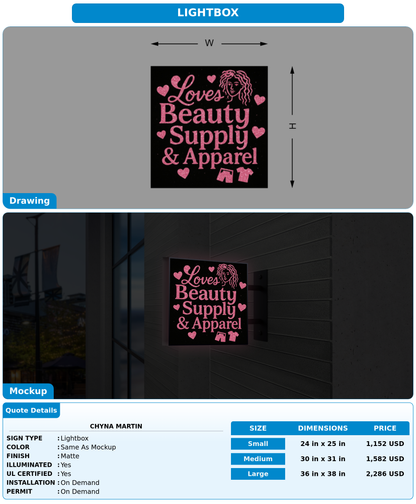 CUSTOM MOCKUP SIGN FOR Chyna martin