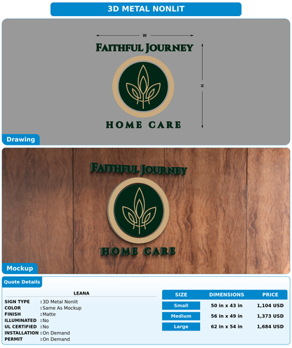 CUSTOM MOCKUP SIGN FOR Leana