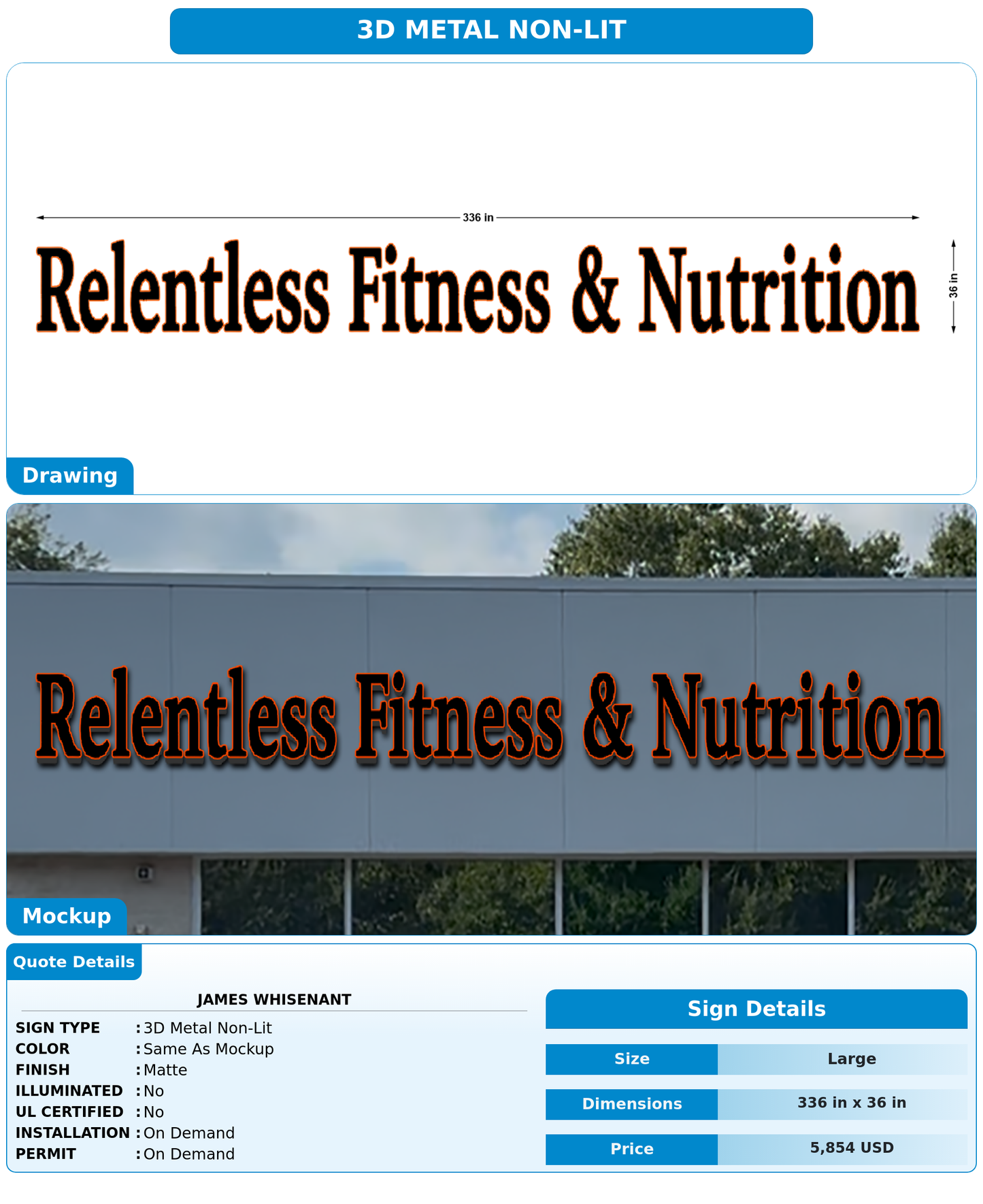 CUSTOM MOCKUP SIGN FOR James Whisenant