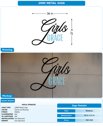 CUSTOM MOCKUP SIGN FOR Kayla Spencer