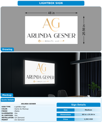 CUSTOM MOCKUP SIGN FOR Arlinda Gesner