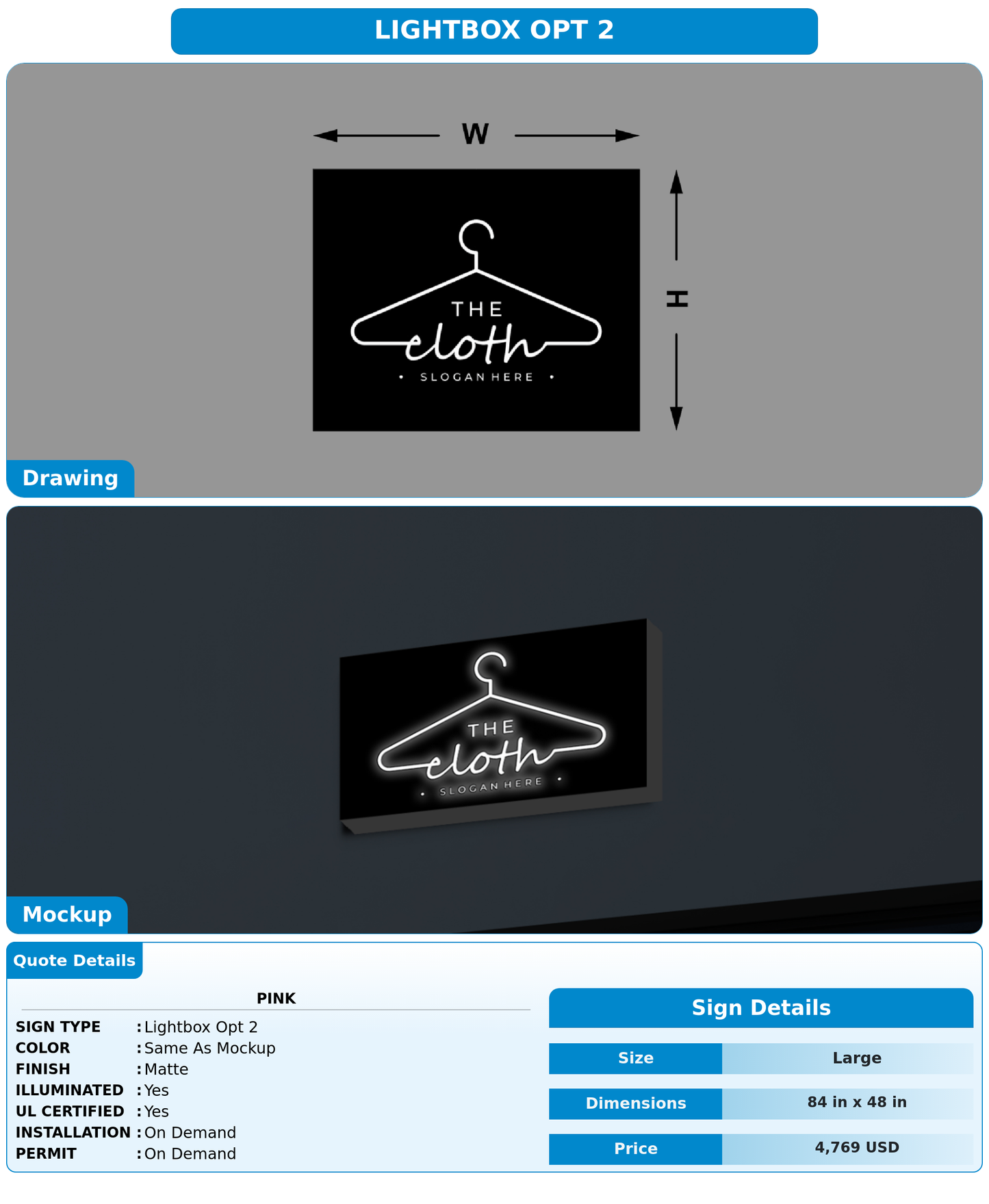 CUSTOM MOCKUP SIGN FOR Pink