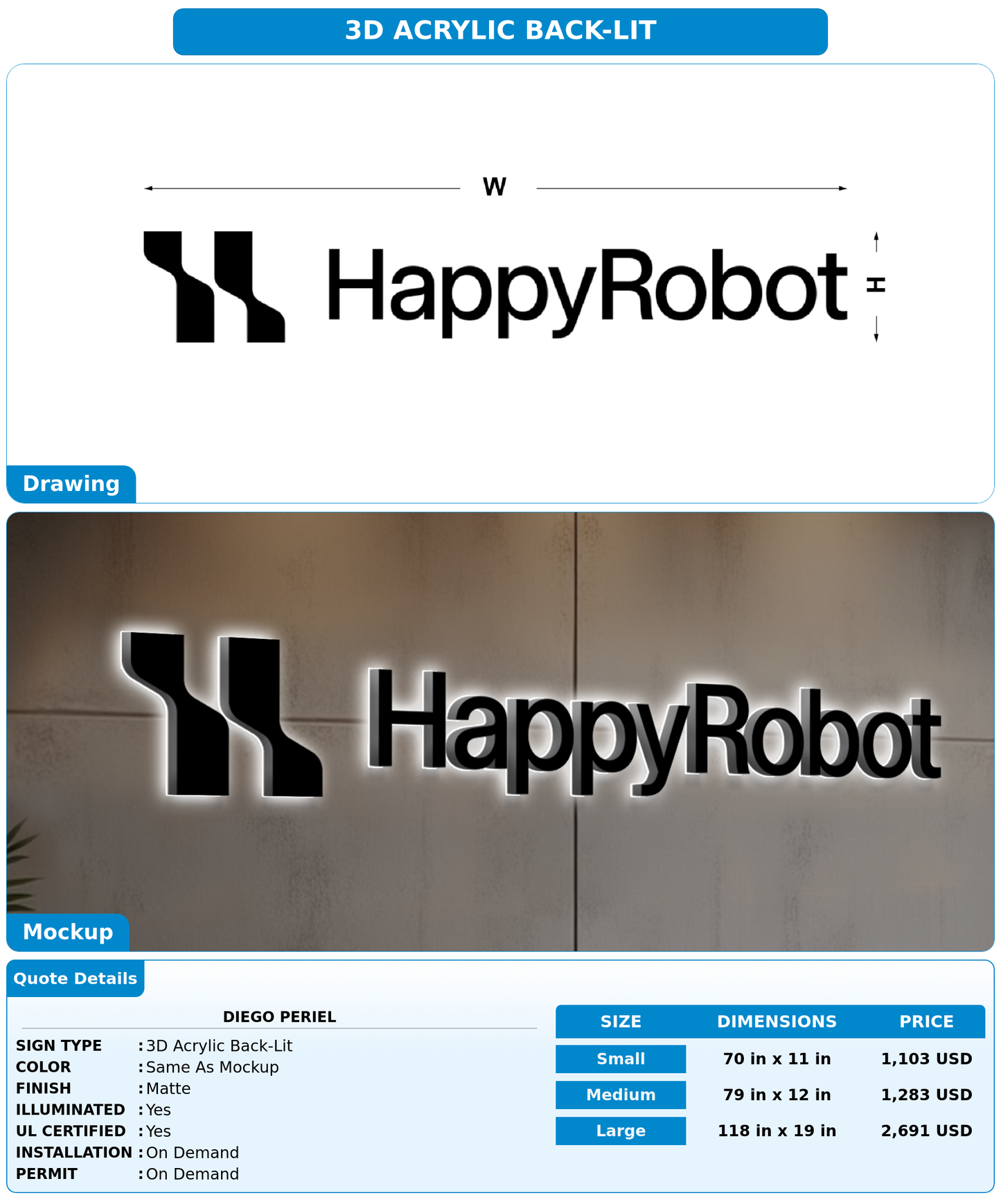 CUSTOM MOCKUP SIGN FOR Diego Periel