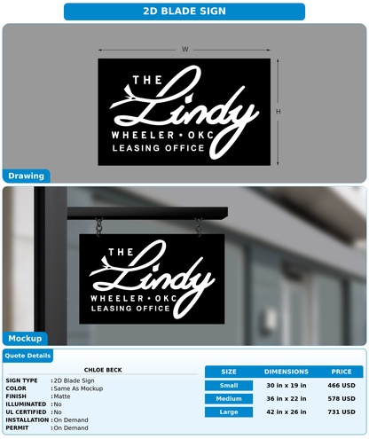 CUSTOM MOCKUP SIGN FOR Chloe Beck