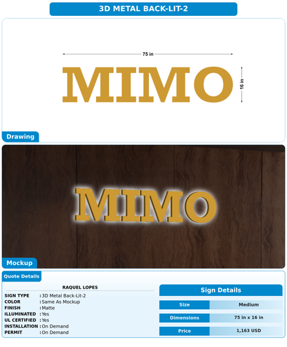 CUSTOM MOCKUP SIGN FOR Raquel Lopes