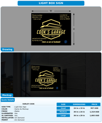 CUSTOM MOCKUP SIGN FOR Harley cook