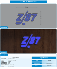 CUSTOM MOCKUP SIGN FOR Zach Melton