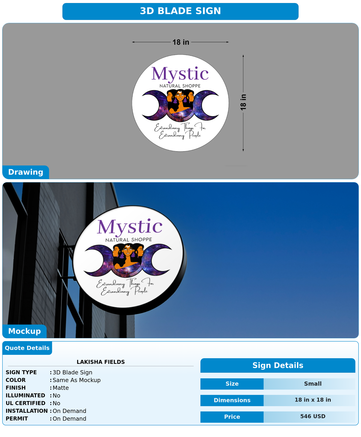 CUSTOM MOCKUP SIGN FOR Lakisha Fields