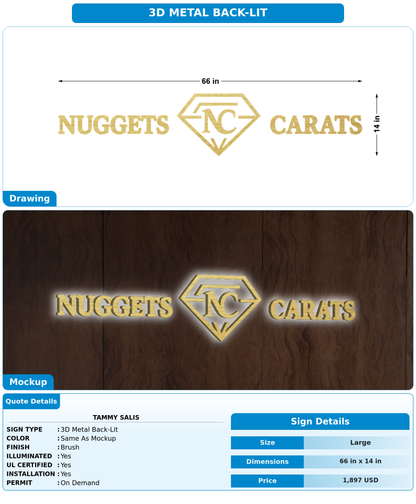 CUSTOM MOCKUP SIGN FOR Tammy Salis