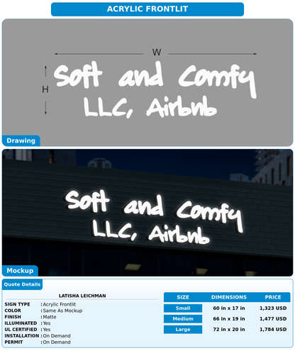 CUSTOM MOCKUP SIGN FOR Latisha Leichman