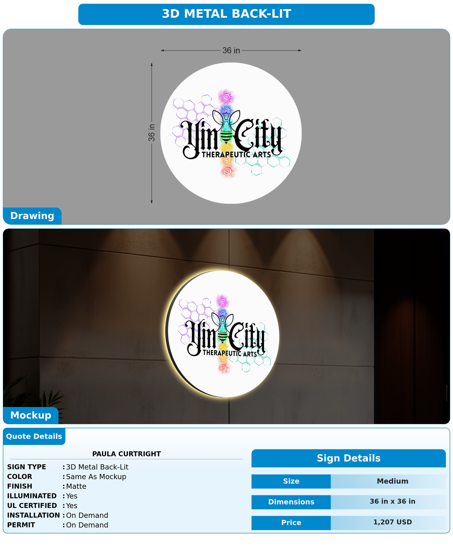 CUSTOM MOCKUP SIGN FOR Paula Curtright