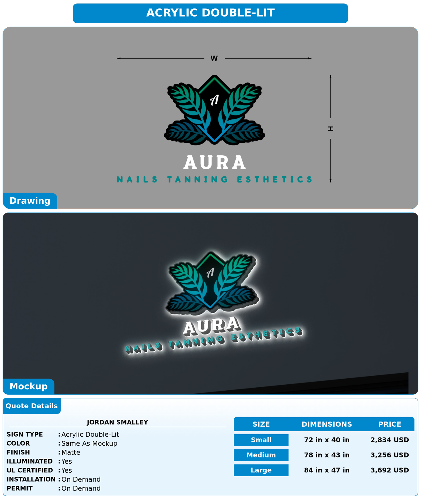CUSTOM MOCKUP SIGN FOR Jordan Smalley