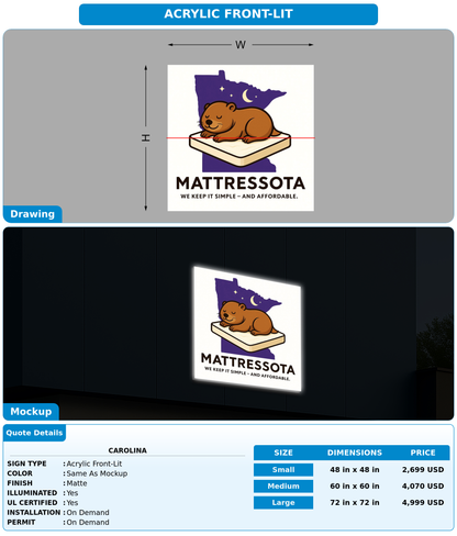 CUSTOM MOCKUP SIGN FOR Carolina