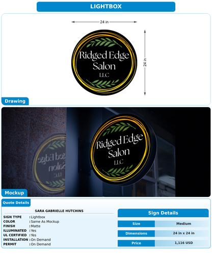 CUSTOM MOCKUP SIGN FOR Sara Gabrielle Hutchins