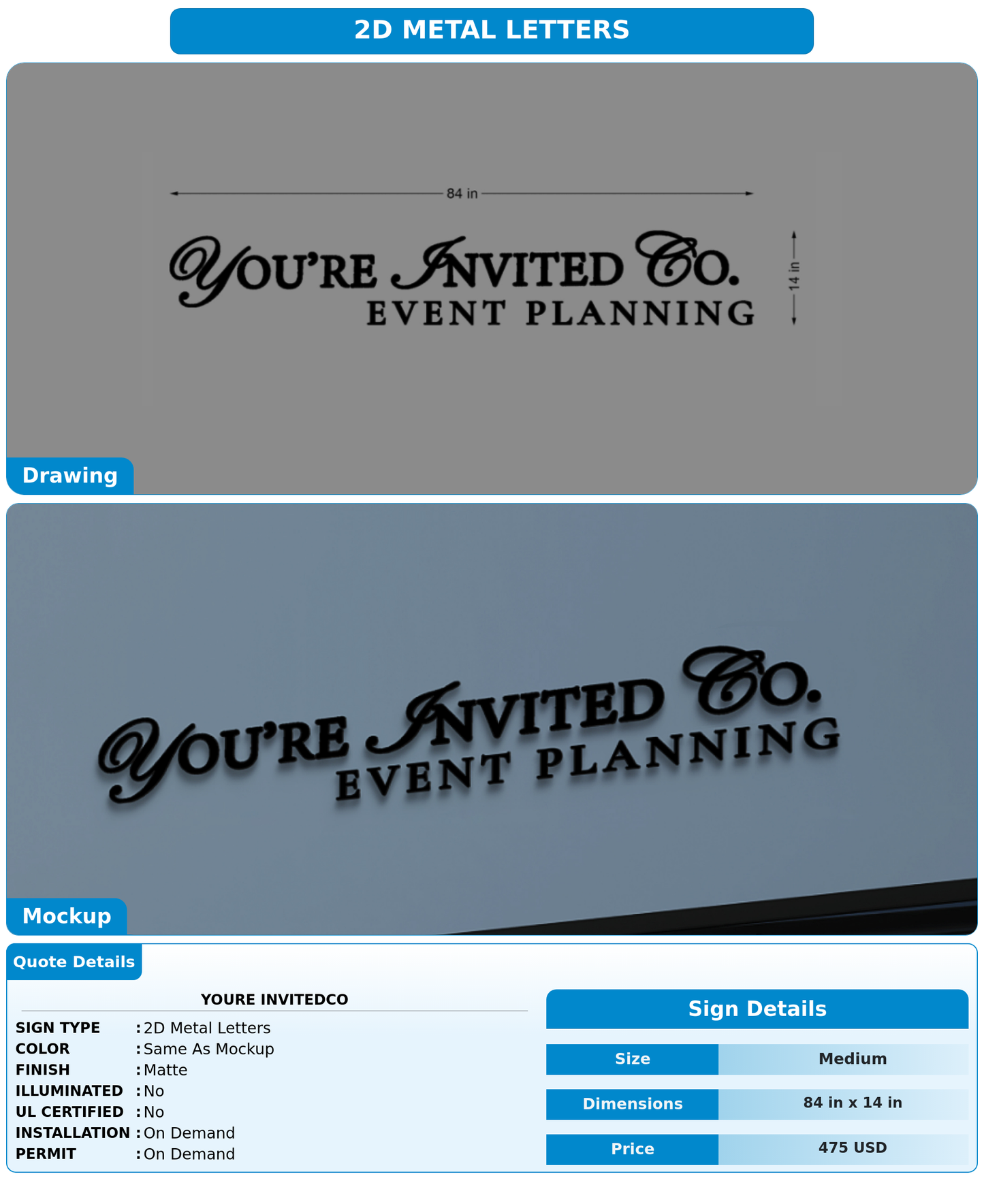 CUSTOM MOCKUP SIGN FOR Youre Invitedco