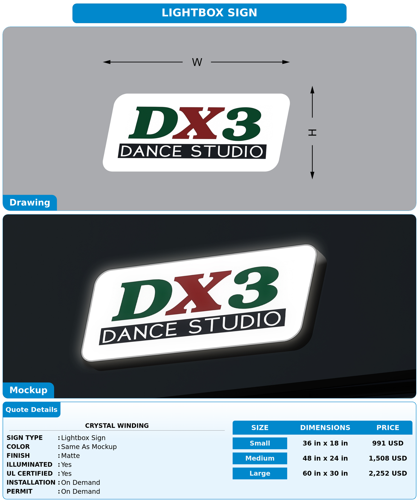 CUSTOM MOCKUP SIGN FOR Crystal Winding