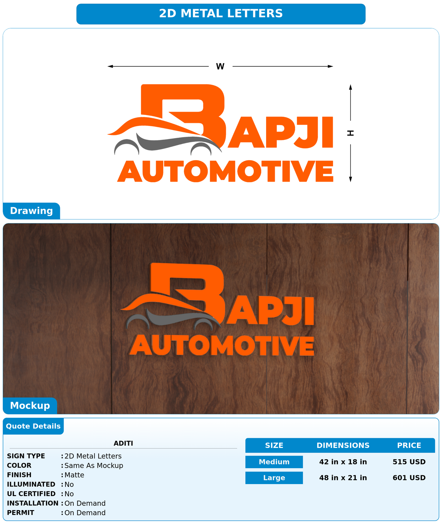 CUSTOM MOCKUP SIGN FOR Aditi
