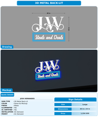 CUSTOM MOCKUP SIGN FOR Josh Hernandes