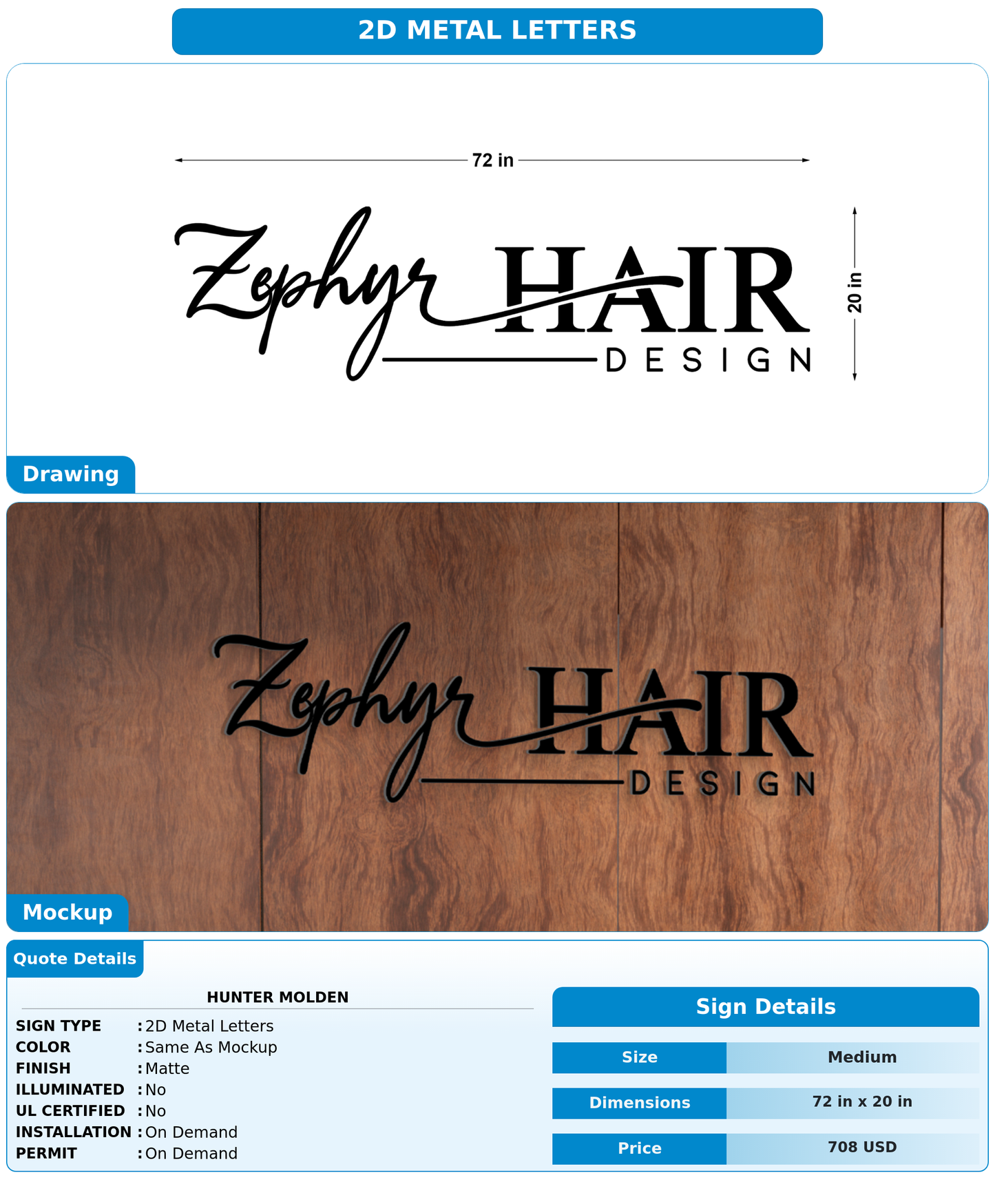 CUSTOM MOCKUP SIGN FOR Hunter Molden