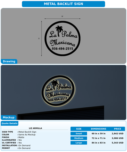 CUSTOM MOCKUP SIGN FOR Liz Armilla