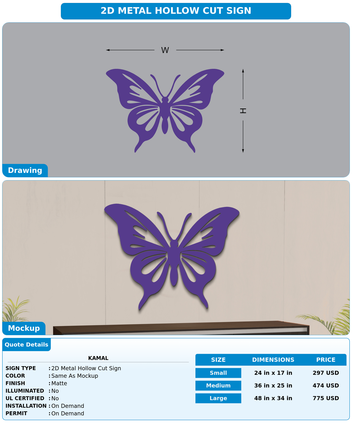 CUSTOM MOCKUP SIGN FOR Kamal