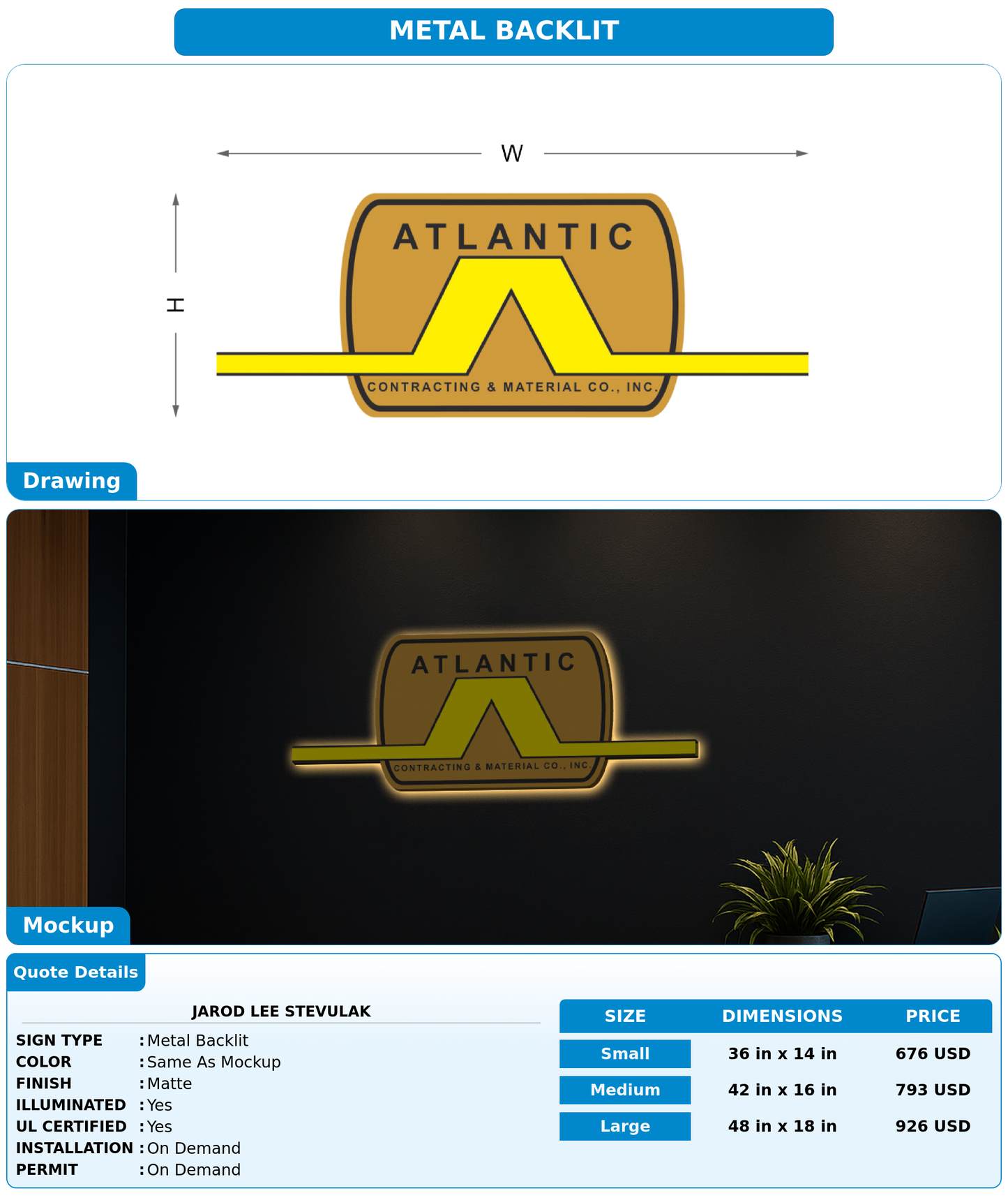 CUSTOM MOCKUP SIGN FOR Jarod Lee Stevulak