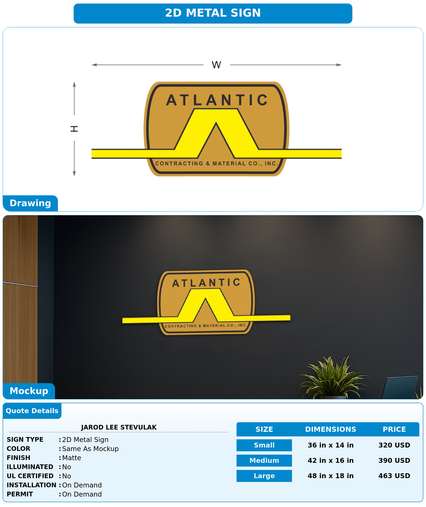 CUSTOM MOCKUP SIGN FOR Jarod Lee Stevulak