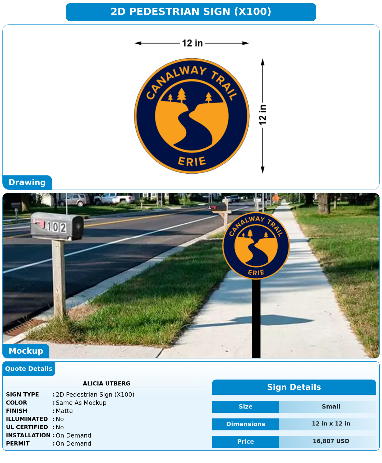 CUSTOM MOCKUP SIGN FOR Alicia Utberg