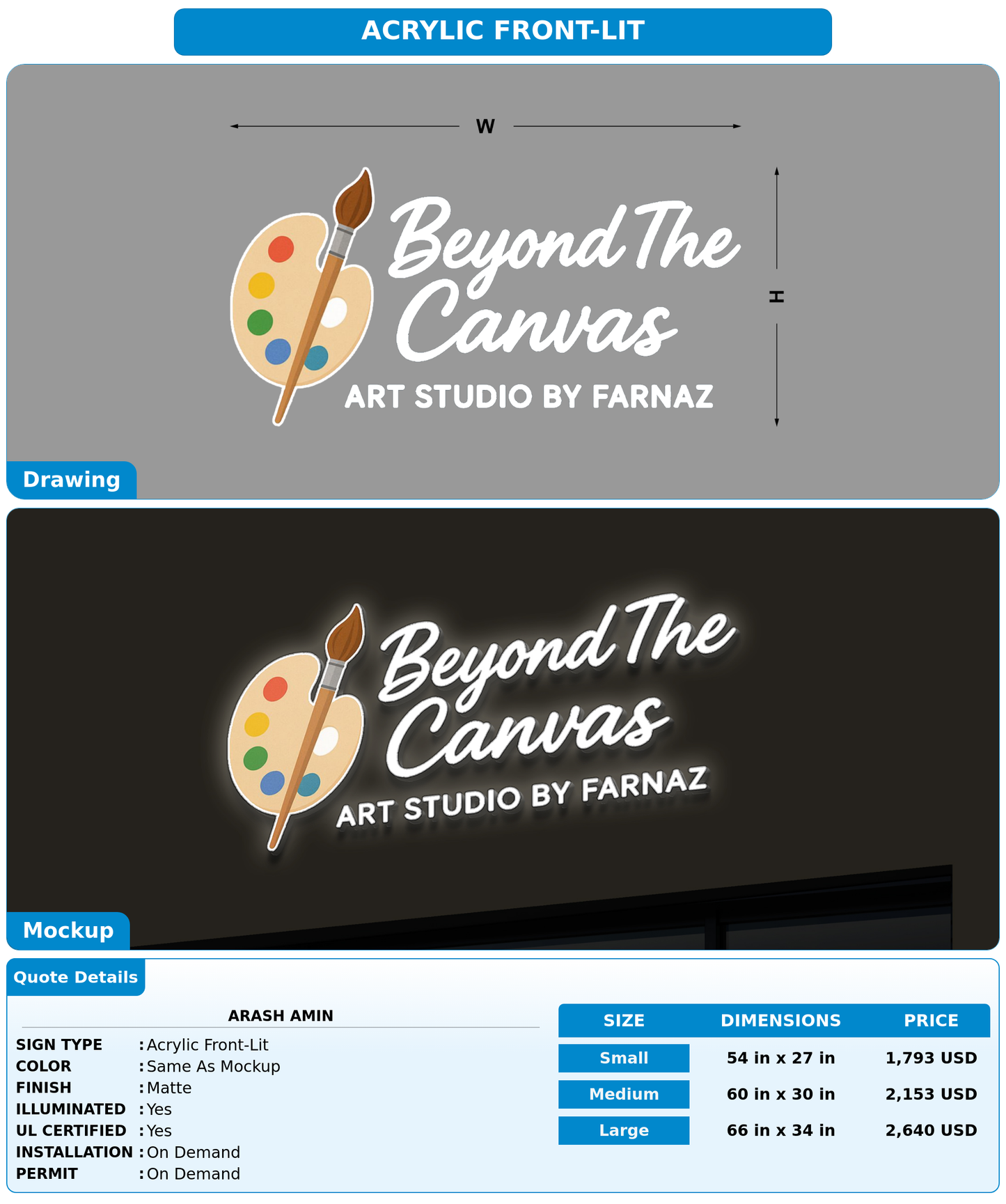 CUSTOM MOCKUP SIGN FOR Arash Amin