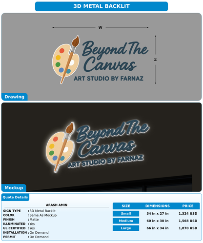 CUSTOM MOCKUP SIGN FOR Arash Amin