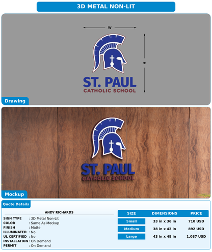 CUSTOM MOCKUP SIGN FOR Andy  Richards