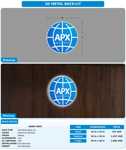 CUSTOM MOCKUP SIGN FOR Henry Maye